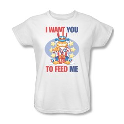Garfield - I Want You Womens T-Shirt In White