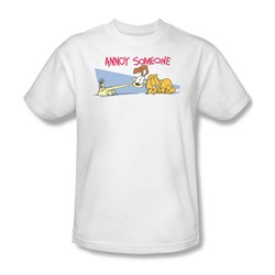 Garfield - Annoy Someone Adult T-Shirt In White