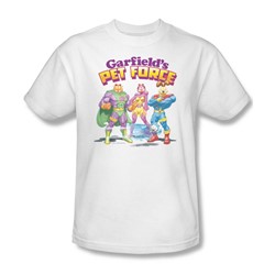 Garfield - Heroes Await Adult T-Shirt In White