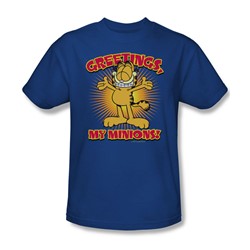 Garfield - Minions Adult T-Shirt In Royal Blue