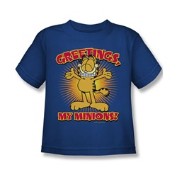 Garfield - Minions Little Boys T-Shirt In Royal Blue
