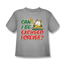 Garfield - Excused Forever Little Boys T-Shirt In Heather