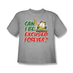 Garfield - Excused Forever Big Boys T-Shirt In Heather