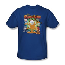Garfield - The Garfield Show Adult T-Shirt In Royal Blue