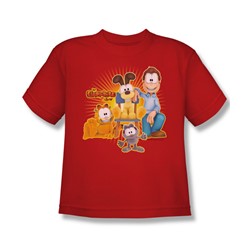 Garfield - Say Cheese Big Boys T-Shirt In Red