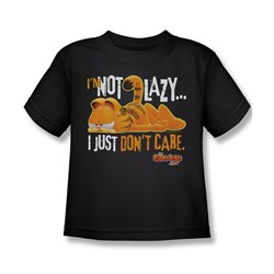 Garfield - Not Lazy Little Boys T-Shirt In Black