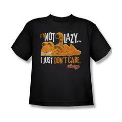 Garfield - Not Lazy Big Boys T-Shirt In Black