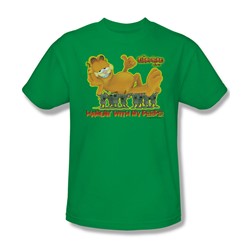 Garfield - My Peeps Adult T-Shirt In Kelly Green