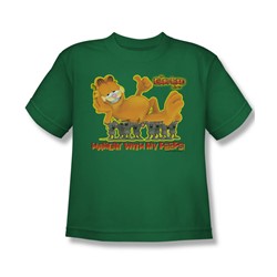 Garfield - My Peeps Big Boys T-Shirt In Kelly Green