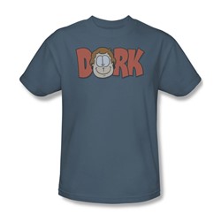 Garfield - Dork Adult T-Shirt In Slate