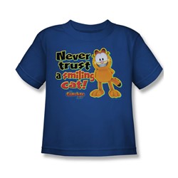 Garfield - Smiling Little Boys T-Shirt In Royal Blue