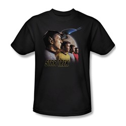 Star Trek - St / Forward To Adventure Adult T-Shirt In Black
