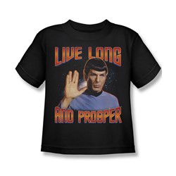 Star Trek - St /  Live Long And Prosper Little Boys T-Shirt In Black