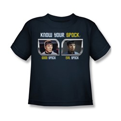 Star Trek - St / Know Your Spock Little Boys T-Shirt In Navy