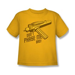 Star Trek - St / Don't Phase Me, Bro Little Boys T-Shirt In Gold
