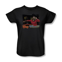 Star Trek - St / Say What? Womens T-Shirt In Black