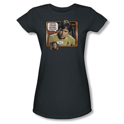 Star Trek - St / Enemy Wessel Juniors T-Shirt In Charcoal