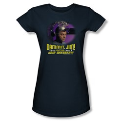 Star Trek - St / Not A Hair Dresser Juniors T-Shirt In Navy