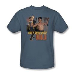 Star Trek - St / Don't Mess With Sulu Adult T-Shirt In Slate