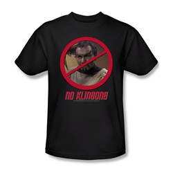 Star Trek - St / No Klingons Adult T-Shirt In Black