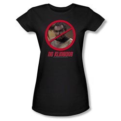 Star Trek - St / No Klingons Juniors T-Shirt In Black
