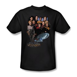 Star Trek - St: Voyager / Voyager Crew Adult T-Shirt In Black