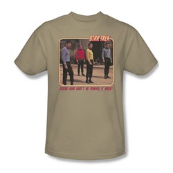 Star Trek - St / Red Shirt Blues Adult T-Shirt In Sand
