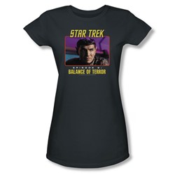 Star Trek - St / Balance Of Terror Juniors T-Shirt In Charcoal