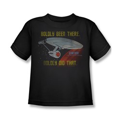 Star Trek - St / Boldly Did That Little Boys T-Shirt In Black