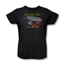 Star Trek - St / Boldly Did That Womens T-Shirt In Black