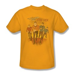 Star Trek - St / Animated Adult T-Shirt In Gold