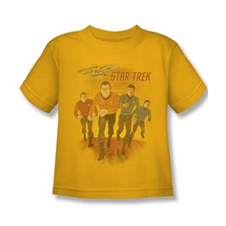 Star Trek - St / Animated Little Boys T-Shirt In Gold