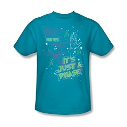 Star Trek - St / Just A Phase Adult T-Shirt In Turquoise