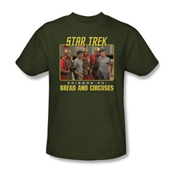 Star Trek - St / Episode 43 Adult T-Shirt In Military Green