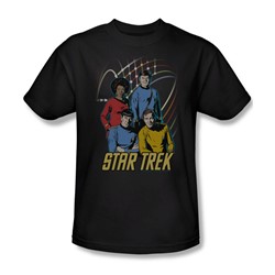 Star Trek - St / Warp Factor 4 Adult T-Shirt In Black