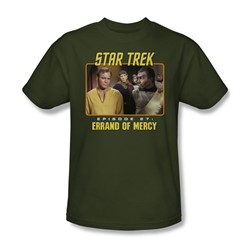 Star Trek - St / Episode 27 Adult T-Shirt In Military Green