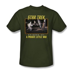 Star Trek - St / Episode 45 Adult T-Shirt In Military Green