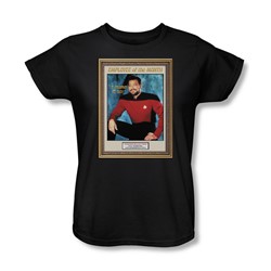 Star Trek - St: Next Gen / Employee Of The Month Womens T-Shirt In Black
