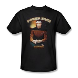 Star Trek - St: Next Gen / Poker Face Adult T-Shirt In Black