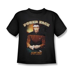 Star Trek - St: Next Gen / Poker Face Little Boys T-Shirt In Black