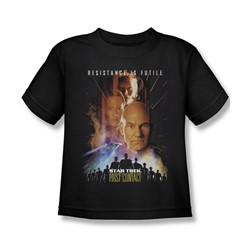 Star Trek - St: Next Gen / First Contact Little Boys T-Shirt In Black