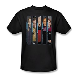 Star Trek - St / The Captains Adult T-Shirt In Black