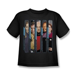 Star Trek - St / The Captains Little Boys T-Shirt In Black