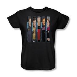 Star Trek - St / The Captains Womens T-Shirt In Black