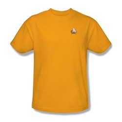 Star Trek - St: Next Gen / Tng Engineering Emblem Adult T-Shirt In Gold