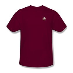 Star Trek - St: Next Gen / Tng Command Emblem Adult T-Shirt In Cardinal