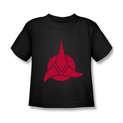Star Trek - St: Next Gen / Klingon Logo Little Boys T-Shirt In Black