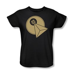 Star Trek - St: Next Gen / Vulcan Logo Womens T-Shirt In Black