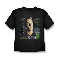 Star Trek - St: Next Gen / Data Little Boys T-Shirt In Black