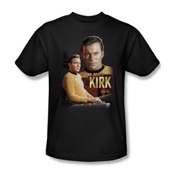 Star Trek - St / Captain Kirk Adult T-Shirt In Black